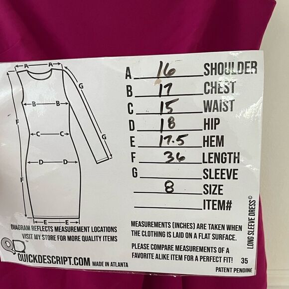 Ralph Lauren Polished Crepe Off The Shoulder Fuchsia Cocktail Dress Size 8, NWT - Picture 9 of 9